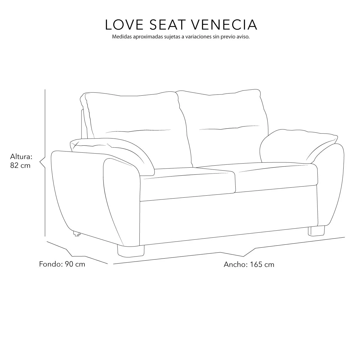 Love Seat Dicasa Venecia - Image 10